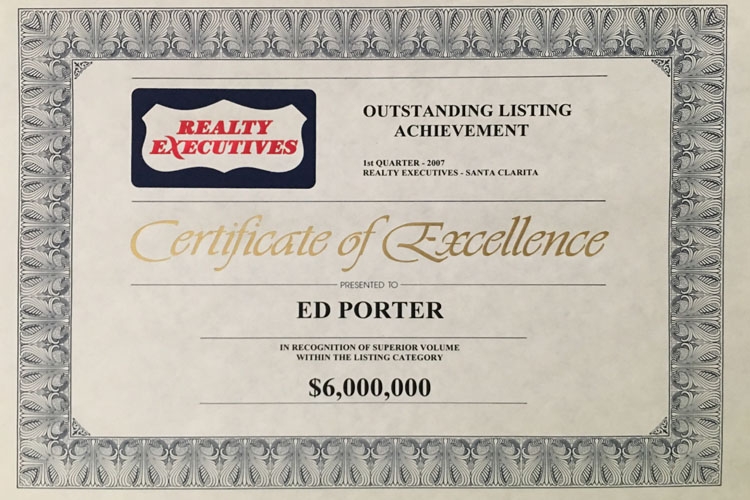 Consistent outstanding achiever in Real Estate career