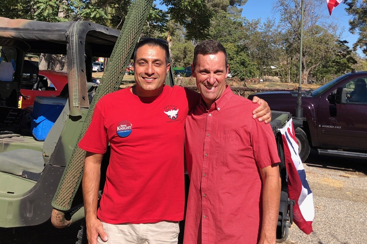 With US Congressman Steve Knight who is endorsing Ed Porter for School Board